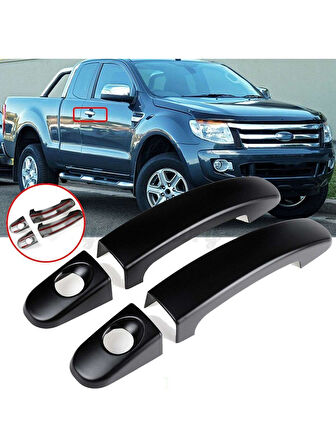 Ford Ranger Uyumlu 2012 Sonrası Kapı Kolu ABS (Plastik) Siyah 