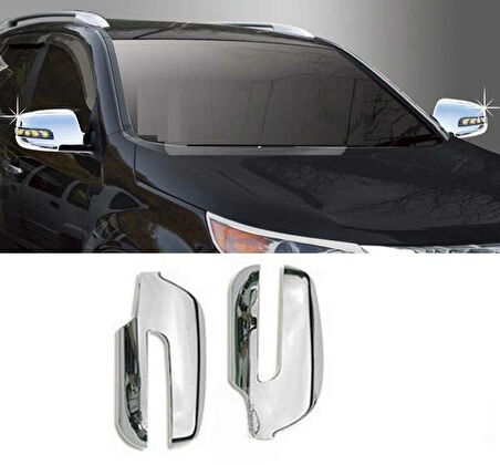 Kia Sorento Uyumlu 2010 2013 Ayna Kapağı ABS(Plastik) Krom