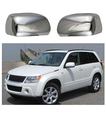 Suzuki Grand Uyumlu Vitara 2007 2012 Ayna Kapağı ABS(Plastik) Krom