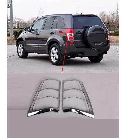 Suzuki Grand Uyumlu Vitara 2007 2012 Arka Stop Kaplama Abs (Plastik) Krom