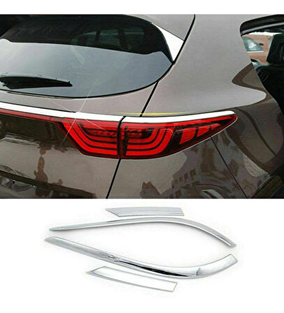 Kia Sportage Uyumlu 2015 Sonrası Arka Stop Kaplama ABS (Plastik) Krom