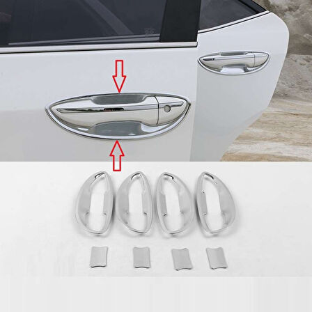 Toyota Corolla Uyumlu 2013 2018 Dış Kapı Kolu İç Kaplama Abs (PLASTİK) Krom