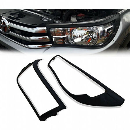 Toyota Hilux Uyumlu Far Çerçevesi Siyah 2016 Sonrası Abs