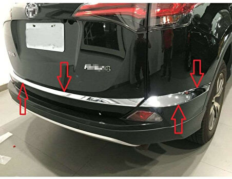 Toyota Rav Uyumlu 4 2014 2018 Arka Tampon Eşik Koruma Krom