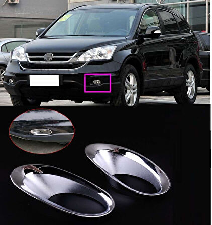 Honda Cr-V Uyumlu 2010 2012 Sis Lambası Kaplama Krom