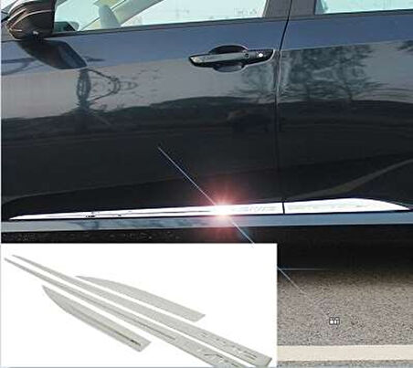 Honda Civic Uyumlu 2016 Sonrası Yan Kapı Çıtası Krom