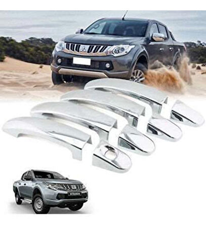 Mitsubishi L200 Uyumlu 2015 2018 Kapı Kolu ABS (Plastik) Krom Parça