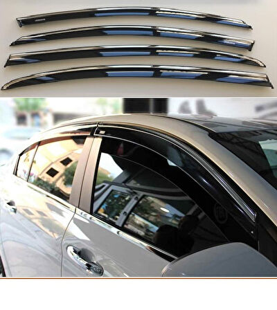 Niken VW Tiguan 2010-2015 Kromlu Cam Rüzgarlığı 4 LÜ