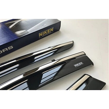 Niken Isuzu D-Max 2021- Kromlu Cam Rüzgarlığı 4 LÜ