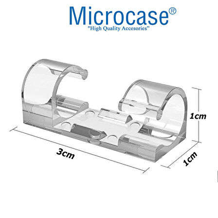 Microcase Yapışkanlı Kablo Sabitleyici Düzenleyici Çok Amaçlı Kablo Toparlayıcı Klips Set - SİYAH AL4551 20 Adet