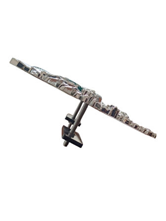 Osmanlı Devlet Arması Kabartma Logo Vidalı Küçük 10x8cm Gold