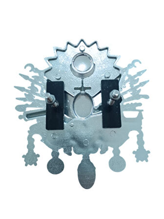 Osmanlı Devlet Arması Kabartma Logo Vidalı Küçük 10x8cm Gold