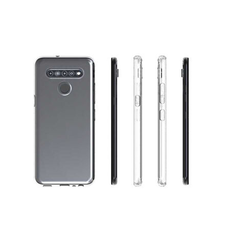 LG K41S Kılıf Şeffaf İnce Esnek Silikon Kılıf Zipax-Süper