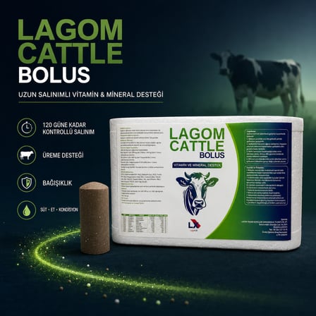 Lagom Cattle Bolus Uzun Salınımlı Vitamin ve Mineral Desteği  10 Adet 100 gr