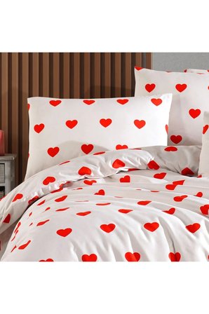 Çift Kişilik Nevresim Takımı 200x220cm | 4 Yastık Kılıfı | Lastikli Çarşaflı 180x200+25