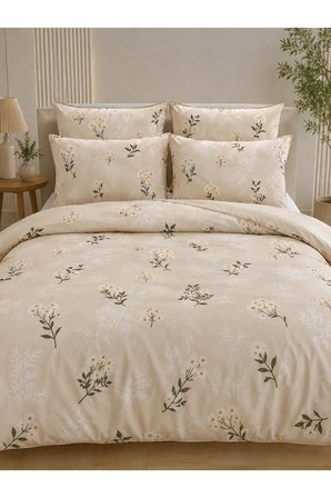Çift Kişilik Nevresim Takımı 200x220cm | 4 Yastık Kılıfı | Lastikli Çarşaflı 160x200+30