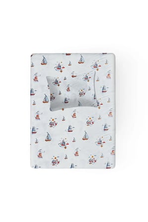 %100 Pamuklu Bebek Lastikli Çarşaf 70x130+20 + Bebek Yastık Kılıfı 35x45