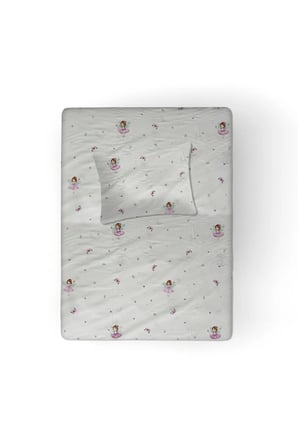 %100 Pamuklu Bebek Lastikli Çarşaf 70x130+20 + Bebek Yastık Kılıfı 35x45