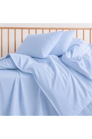 %100 Pamuklu Sertifikalı Bebek Nevresim Takımı 100x150 – Mavi | 63 Tel Dokuma | Kutulu Gönderim
