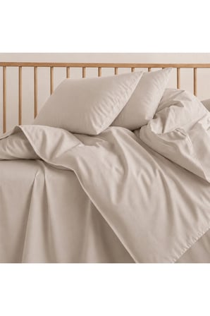 %100 Pamuklu Sertifikalı Bebek Nevresim Takımı 100x150 – Taş | 63 Tel Dokuma | Kutulu Gönderim
