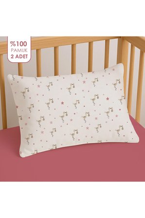 %100 Pamuklu Bebek Yastık Kılıfı 35x45 ( 2 Adet )
