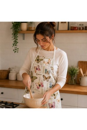 Su ve Yağ İtici Duck Bezi Mutfak Önlüğü | %70 Pamuk %30 Polyester | Unisex Şef ve Yemek Yapma Önlüğü