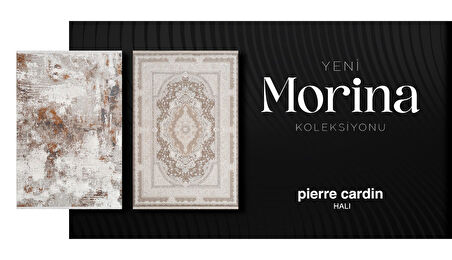 Pierre Cardin Morina LH06A Krem Gri Akrilik Yumuşak Dokulu Modern Halı