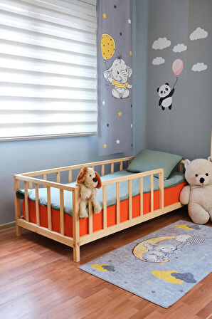 Loolpi Home Ayaklı Çatısız Montessori Bebek ve Çocuk Karyolası Unisex