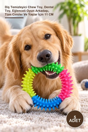 5 Adet Köpek Isırma Oyuncağı – Diş Temizleyici Chew Toy, Dental Toy, Eğlenceli Oyun Arkadaşı, Tüm Cinsler Ve Yaşlar İçin 11 CM