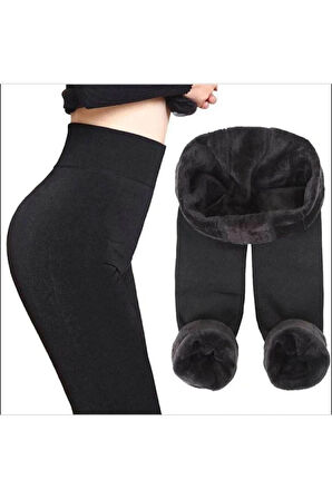 Yüksek Bel Içi Peluşlu Termal Tayt 7000