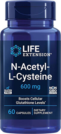 Life Extension N-Acetyl-L-Cysteine Liver Health NAC 600 mg 60 Caps