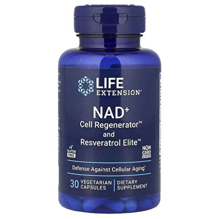 Life Extension NAD+ Cell Regenerator and Resveratrol Elite Fisetin Brain & Cognitive 30 Veg Cap