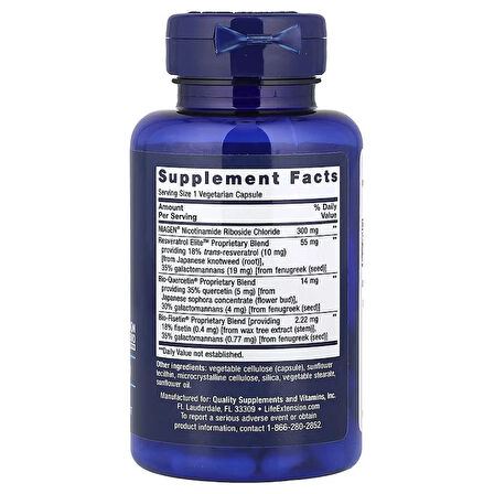 Life Extension NAD+ Cell Regenerator and Resveratrol Elite Fisetin Brain & Cognitive 30 Veg Cap