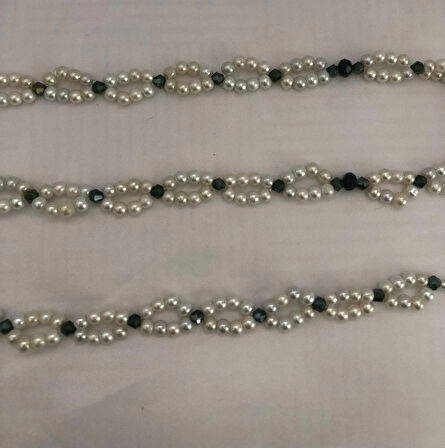 YEŞİL TAŞLI İNCİ BONCUK KOLYE BİLEKLİK SET 