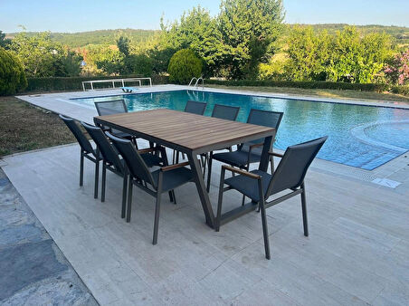 LİNA ALÜMİNYUM MASA VE FİLE SANDALYE