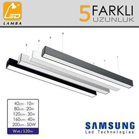 Lambaled Lineer ECO Led Sarkıt 40cm 10W 4000K Doğal Işık