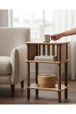 Linde Komodin Minimalist MDF lam ve Ahşap ayaklı Tasarım ; Yatak odası - Oturma odası - Ofis