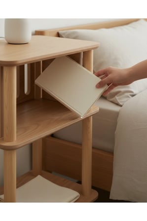 Linde Komodin Minimalist MDF lam ve Ahşap ayaklı Tasarım ; Yatak odası - Oturma odası - Ofis