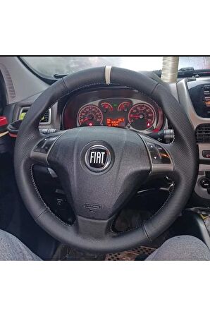 Fiat Linea Araca Özel Direksiyon Kılıfı (noktalı-düz Ithal Deri Bej Yüzüklü)