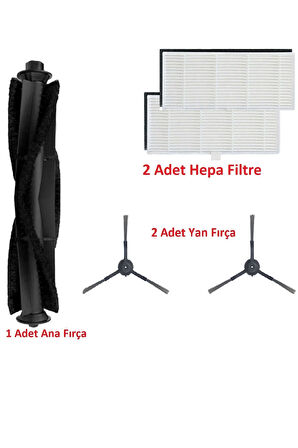 VIOMI S9 ve VIOMI M7 Pro Uyumlu Yedek Hepa Filtre Fırça Seti