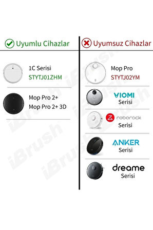 Mop 2 Pro (3D) Uyumlu Vakum Mop Robot Süpürge Filtre, Fırça Set