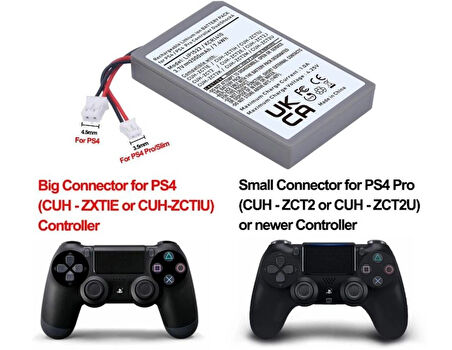 PS4 V1 Oyun Kolu slim /Pro Battery Sony PlayStation 4 DualShock V1 3.7V. 2000 mah polimer pil
