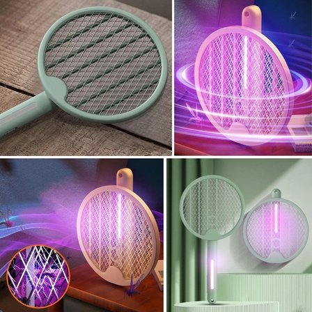 Tenis Raketi Tipi Masaüstü Olabilen Gece Lambalı Sinek Kovucu,öldürücü Raket ( Lisinya )
