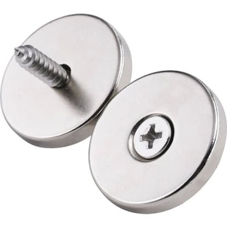 2 Adet 25x10/5x5,5 mm Neodyum Mıknatıs Havşa Delikli Magnet Vida Atılabilir N35 Nikel Paslanmaz ( Li