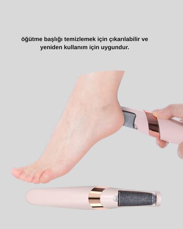 İki Hızlı Elektrikli Ayak Törpüsü Pürüzsüz Topuk Bakımı - Lisinya