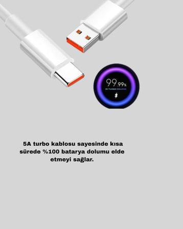 67 Watt Turbo Charge Başlık Vivo Y20 Y35 Y55 Uyumlu - Lisinya