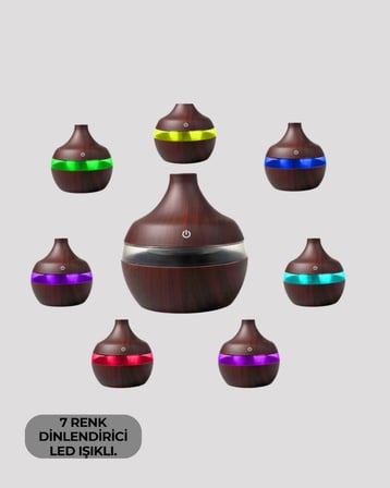 7 Renk Dinlendirici LED Işıklı Aroma Buhar Makinesi - Lisinya