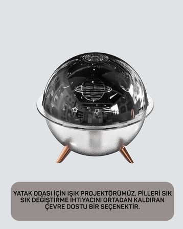 USB Şarjlı Uzay Temalı Işık Projektörü Hava Nemlendirici - Lisinya