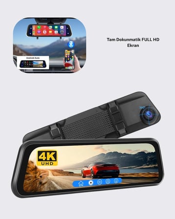 1080P Çift Kameralı Dokunmatik Dikiz Aynası G Sensörlü - Lisinya