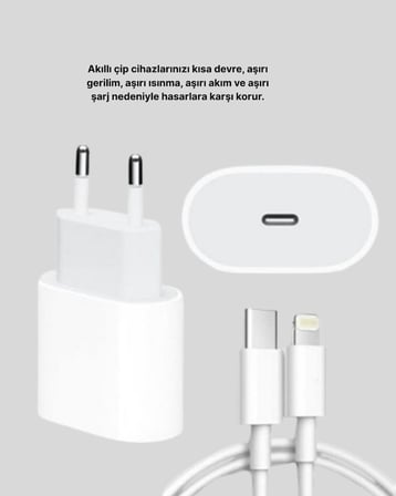 Yeni Nesil 20W USB-C Hızlı Şarj Cihazı iOS Tam Uyumlu - Lisinya